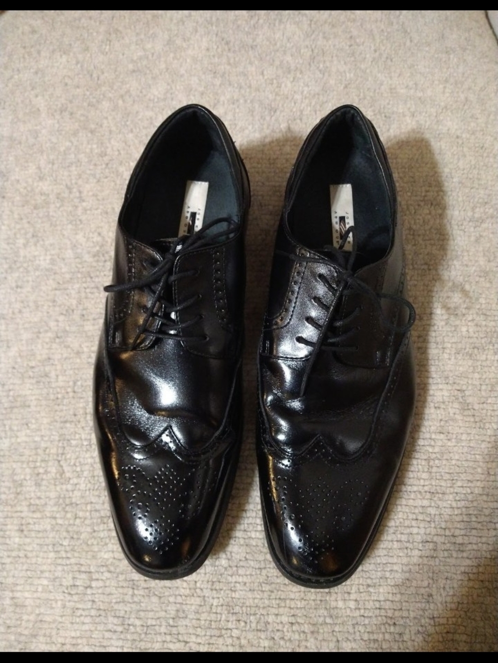 Versatile Core Classic Black Wingtip Dress Shoes - Men